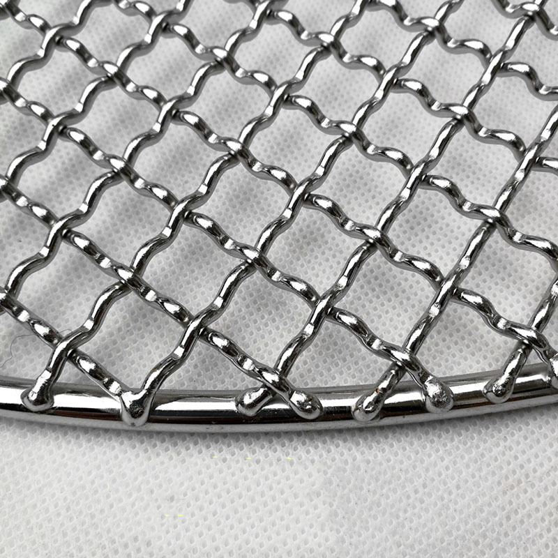 Rejilla redonda de acero inoxidable SS304 para barbacoa, rejilla con agujero cuadrado para secar alimentos y frutas asadas, 38-80cm x 1,8mm