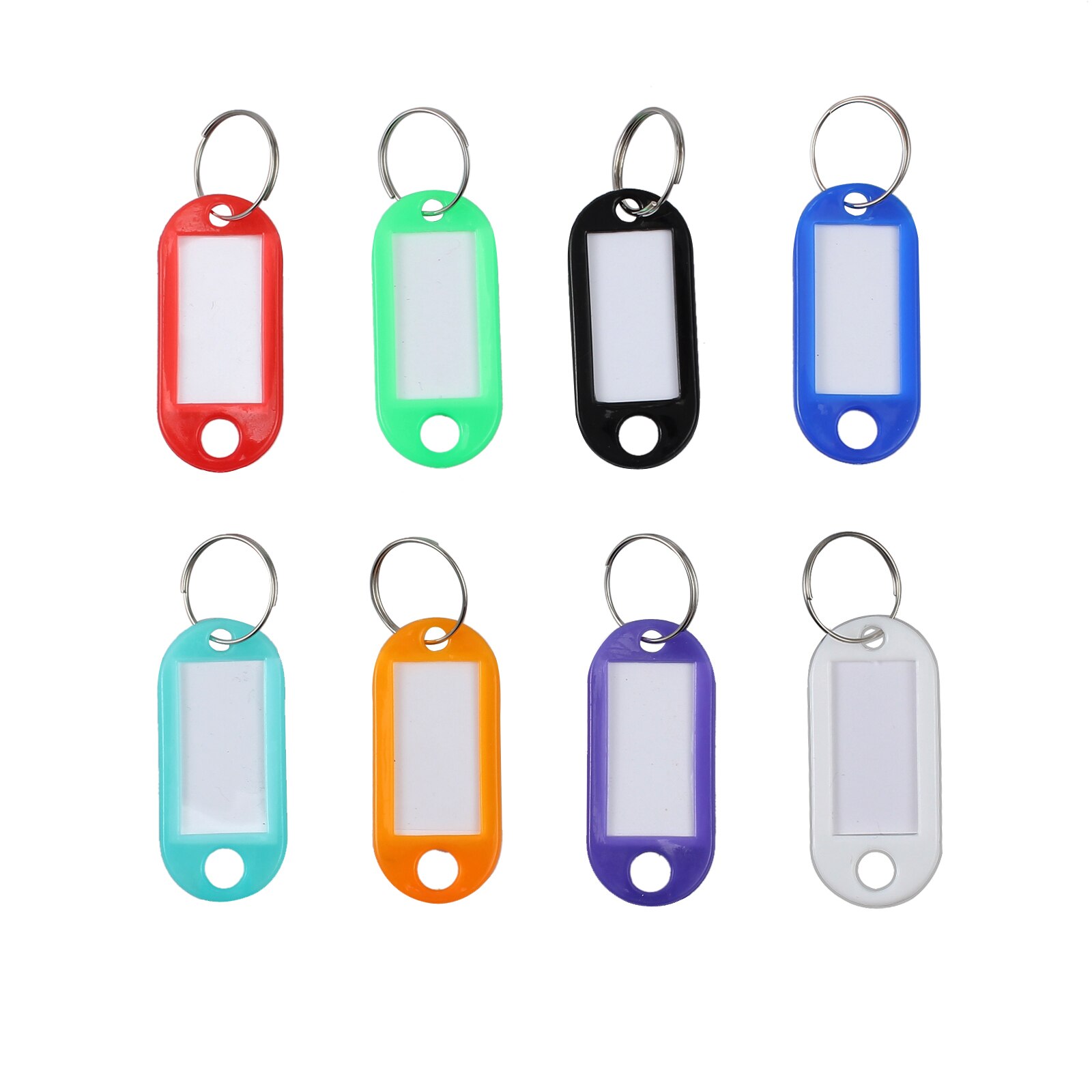 Tanice 200 stuks plastic mix kleur sleutel identificatielabels labels met sleutelring splitringen merk bagage kleding identificatielabels labels 5cm*2.2cm