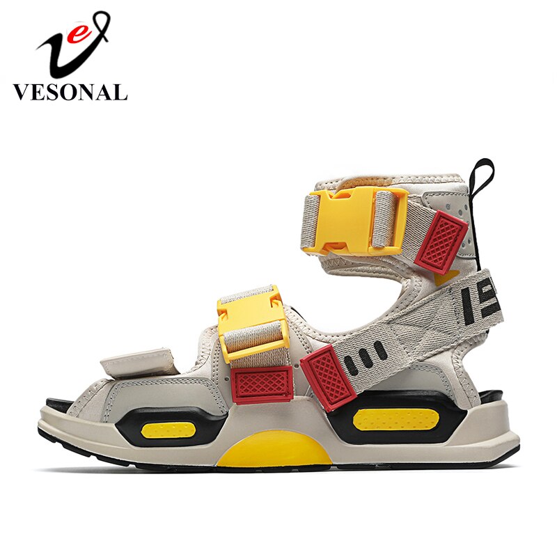 Vesonal Zomer Persoonlijkheid Hip Hop Schoenen Mannen Sandalen Voor Man High Top Sandalias Sandal Slides Rome Straat Rock