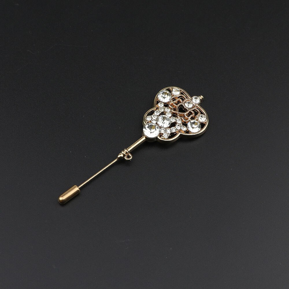 Mannen Geavanceerde Retro Breastpin Pin Gouden Sieraden Rose Bloem Banket Broche Stok Corsage Kraag Pinnen Overhemd Accessoire: 11