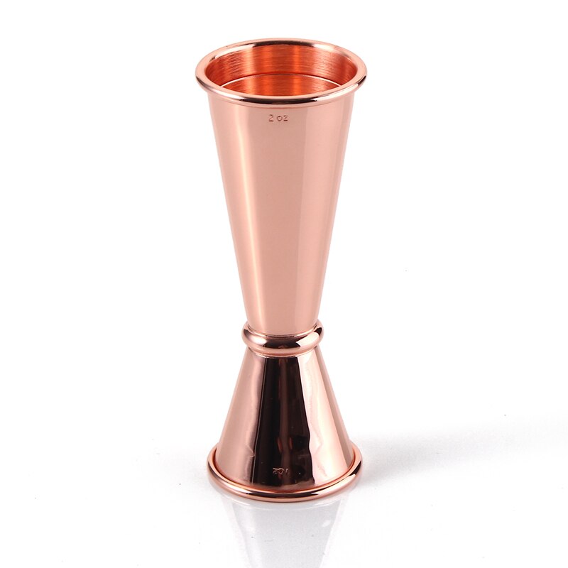 Premium Greenhill Double End Cocktail Jigger, 25/50 ml &amp; 1/2 oz with Inside Markings, 18/8 Stainless Steel Barware: 1-2oz Copper