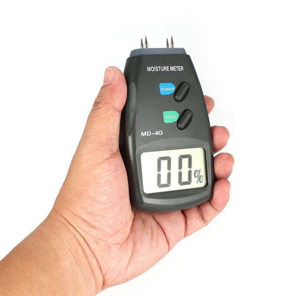 4 pinner digital lcd trefuktighet fuktighetsmåler analysator hygrometer tømmer fuktdetektor tester rekkevidde 5% - 40%