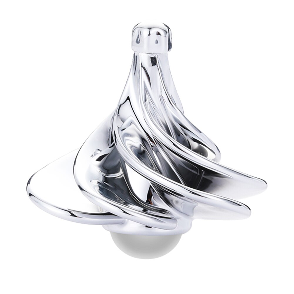 Pneumatische Gyro Cool Tol Persoonlijkheid Aerodynamische Gyro Legering Materiaal Kinderen Decompressie Speelgoed Vingertop Tol: Zilver