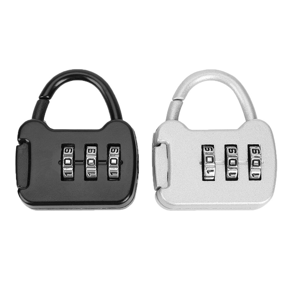 Portable 3 chiffres combinaison sac à dos Mini transport mot de passe serrure matériel fixation rétractable et mécanisme d'attache de sécurité pour voyage sac à dos serrure cadenas