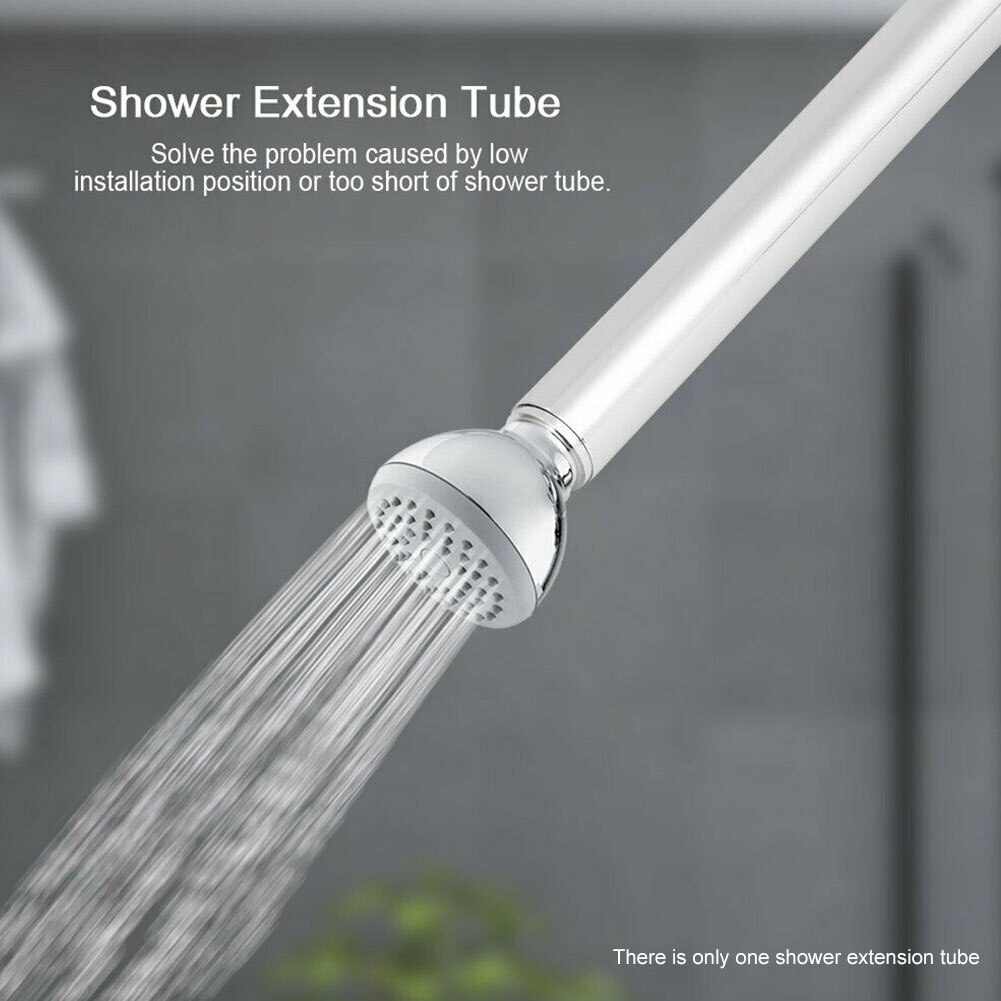 Tubo de extensión de ducha de acero inoxidable de 4 pulgadas, utensilio práctico para el hogar, instalación de plata, duradero, Universal, a prueba de fugas para Baño