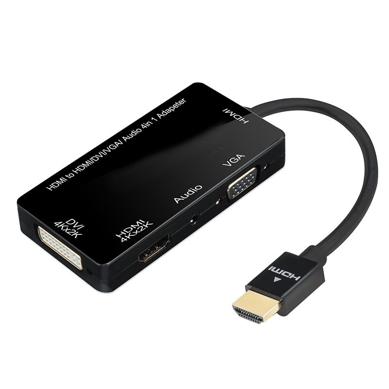 HDMI Splitter to DVI VGA with Audio Adapter 3-In-1 HDMI HD Converter for Laptop Computer HDTV: Default Title