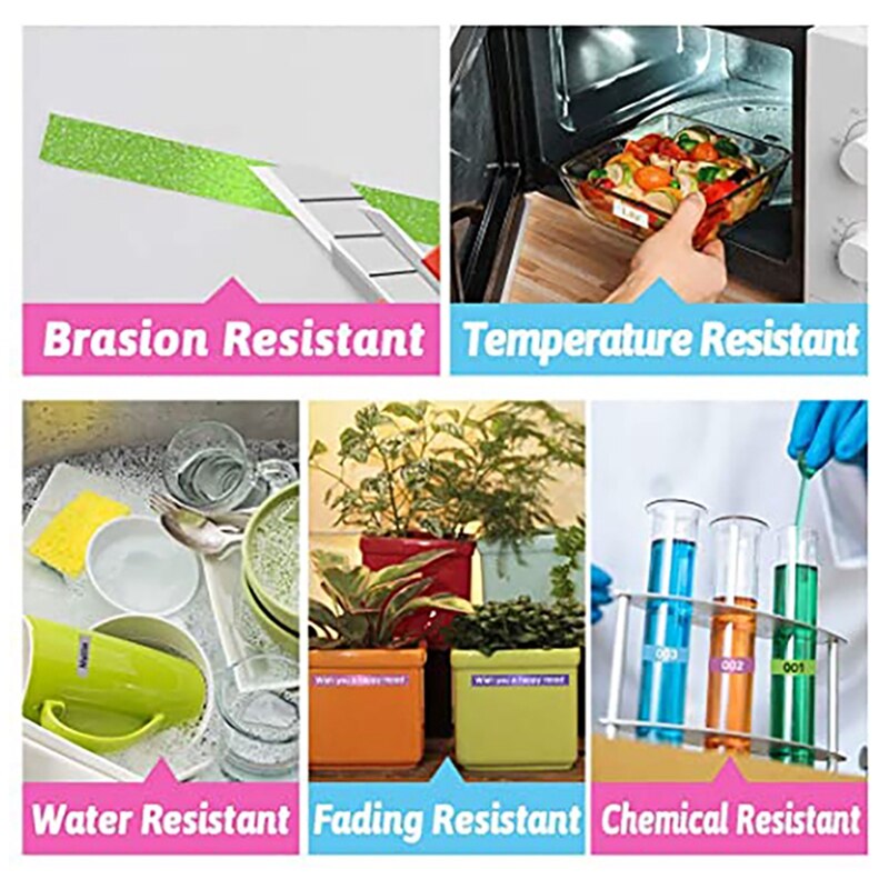 Ruban d&#39;étiquettes Flash pour imprimante, 8 paquets de 12mm, pour DYMO LM-150 160 LM-210D LM-280 LM-350 LP-150 LP-350 PL200