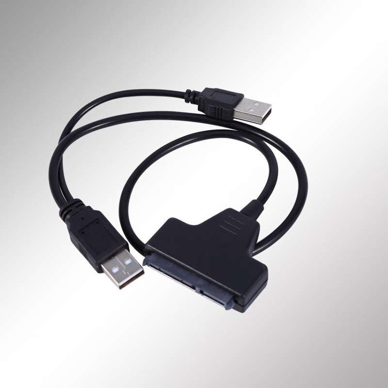 22u10-Rtk Sata 7 + 15 22 Pin To Usb 2.0 Cable Adapter For 2.55 Hdd Hard Disk Drive With Usb Power Cable