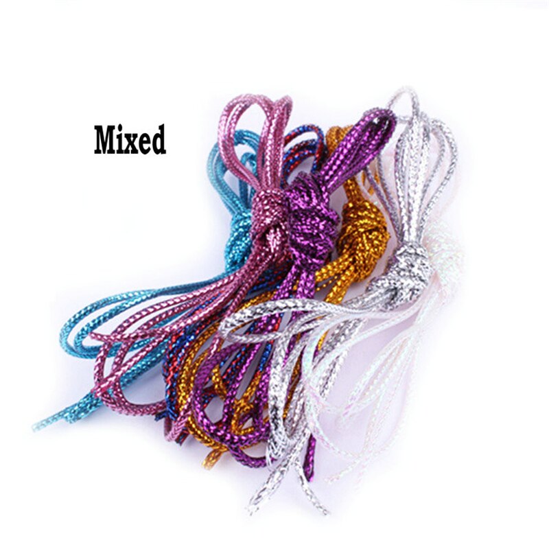 5 uds trenzas trenzado brillo Dreadlock cuentas elástica pelo trenzado cuerdas de largo 1M/Uds Accesorios para peinados: 08