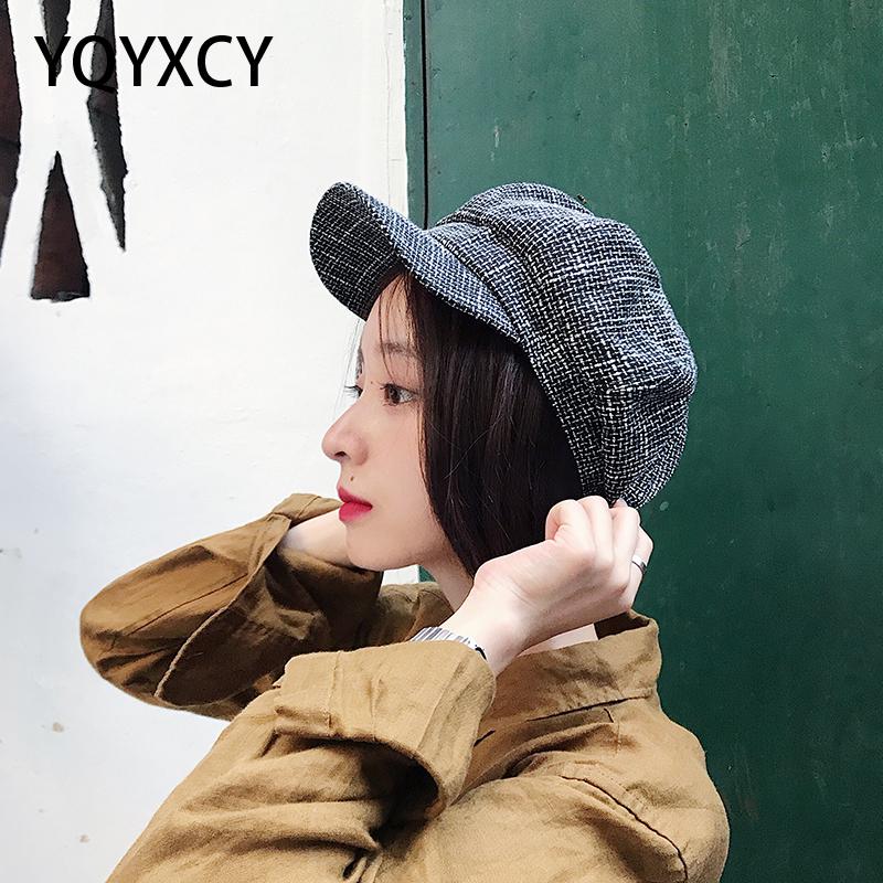 Newsboy Hoed voor Vrouwen Vintage Klassieke Achthoekige Cabbie Caps