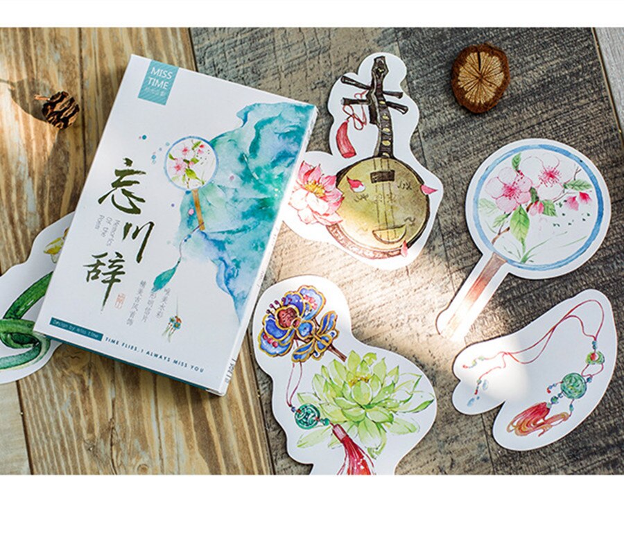 MISS TIME poem memories postcard greeting card Bookmark Letter paper 1 lot = 1 pack = 30 pcs