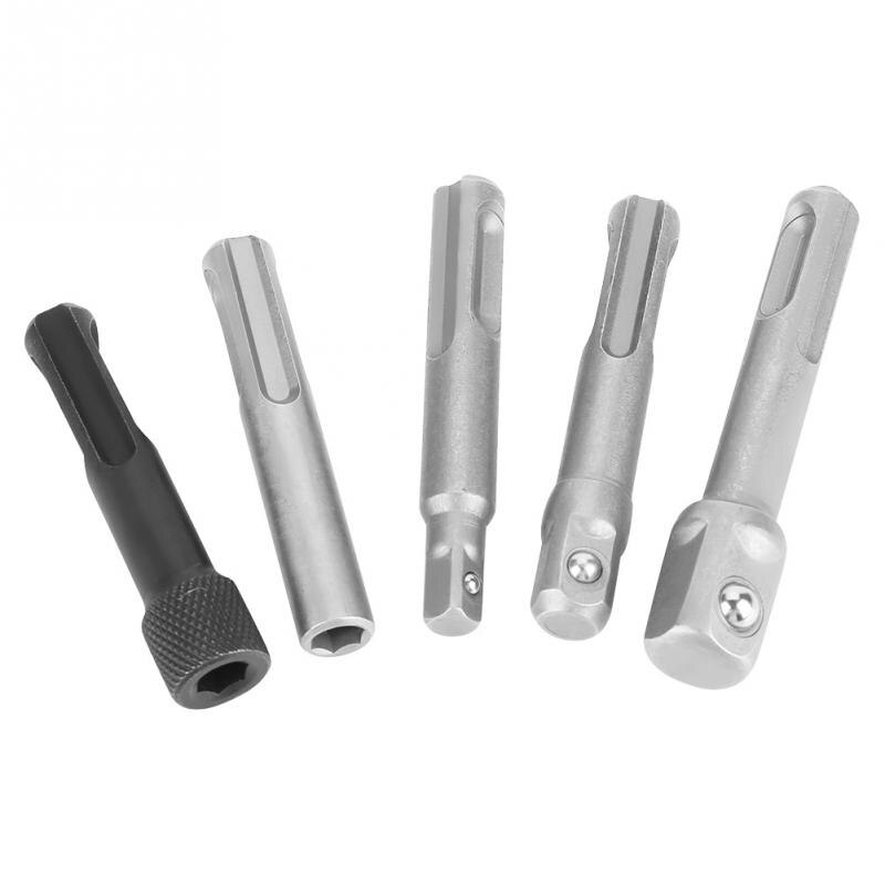 3Pc Sds Plus Steel Socket Adapter 2Pc Sds Socket Hexagonal Extension Electric Tool Accessories