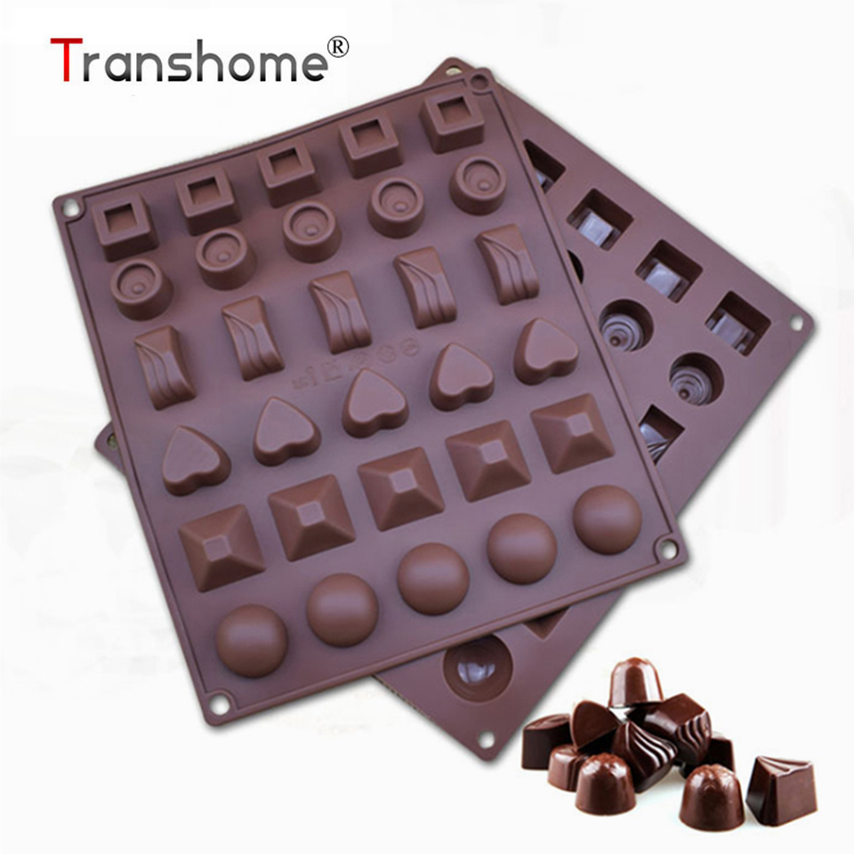 Transhome Siliconen Chocolade Mallen 30 Gaten Multi-vorm Geïntegreerde Siliconen Cakevorm Ice Candy Mold DIY Cake Decorating Gereedschap