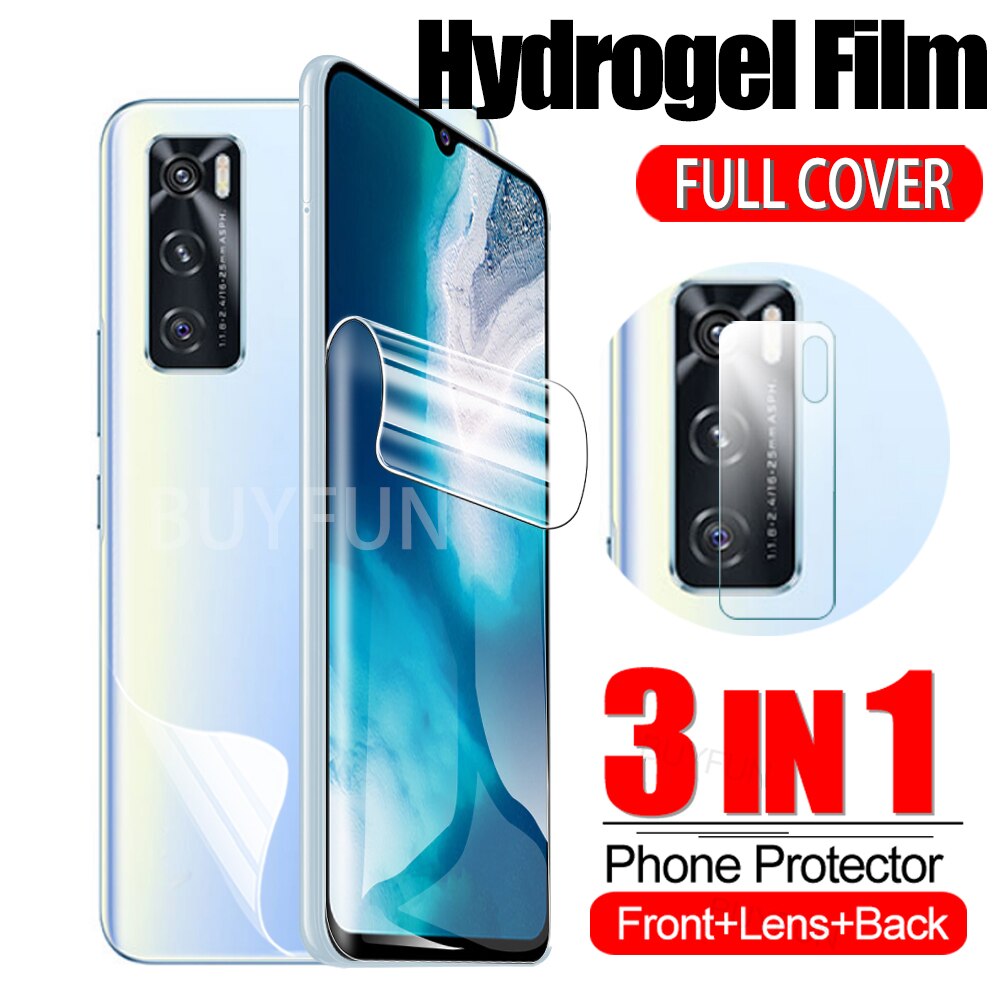 Voor Vivo V20 Se Hydrogel Film Camera Lens Beschermende Glas Voor Vivo V 20 20se Pro V20pro V20se Volledige Cover veiligheid Film Hd Clear: 3 in 1 / For vivo V20