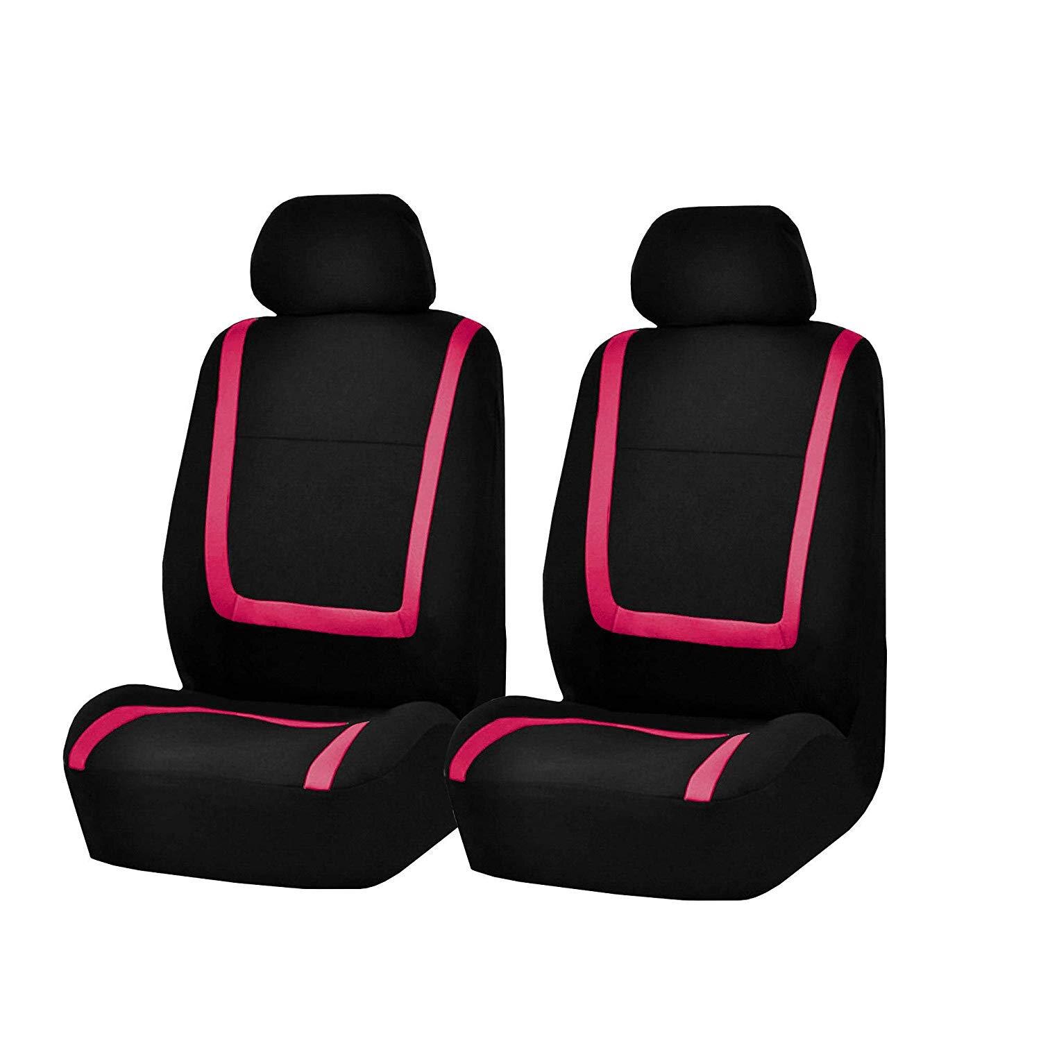 Stof Auto Stoelhoezen Voor Seat Ateca Arona Ibiza Leon Toledo Leon St Cupra Auto Zitkussen Cover Auto-styling Accessoires: Front 2pcs-rose red