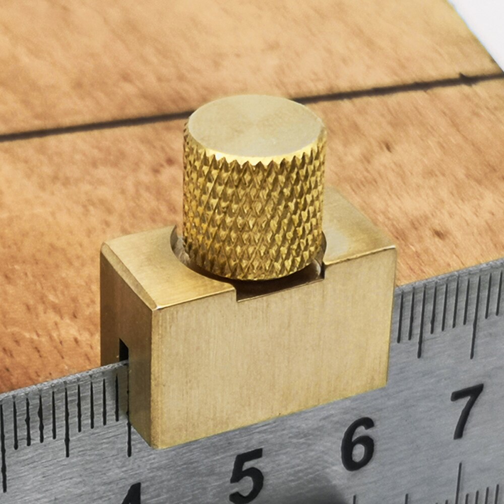 KKMOON Stop Block Brass Steel Ruler Positioning Block Woodworking Line Locator Stop Block 300mm Steel Ruler DIY Measuring Tool