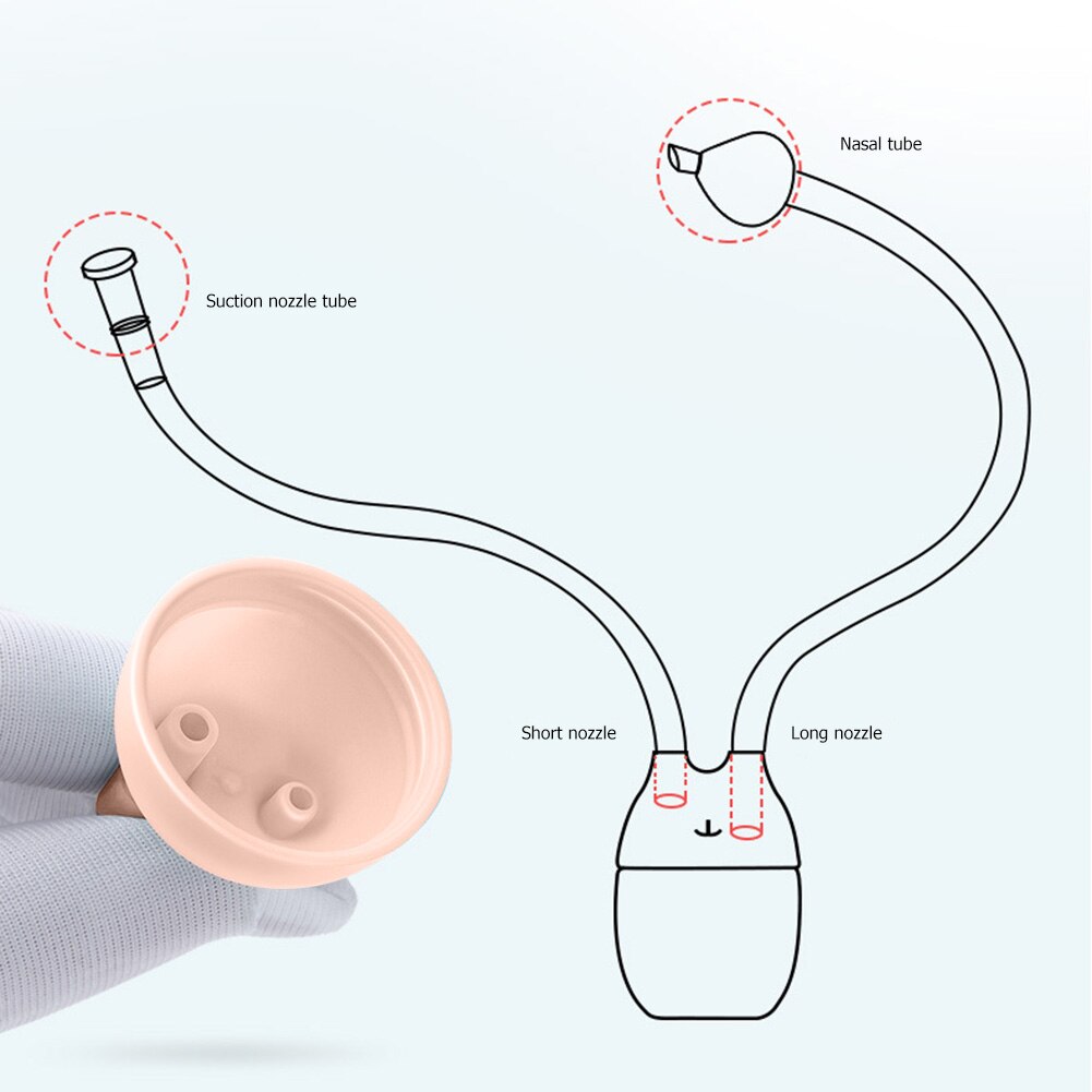 Aspirador de succión Nasal para bebé, limpiador de nariz con ventosa, herramienta de succión, succionador protector para boca de bebé, cuidado de la salud, Acce