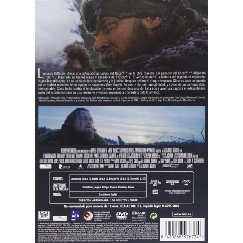 El Renacido (Le Revenant) [DVD] Film Cinéma TÉLÉVISION