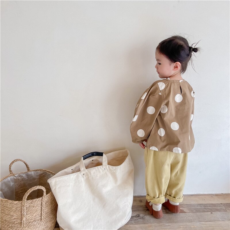 Shirts Volledige Mouw O-hals Kraag Reguliere Lengte Trui Effen Comfortabele Zachte Mooie Licht Lente Kinderen Meisjes