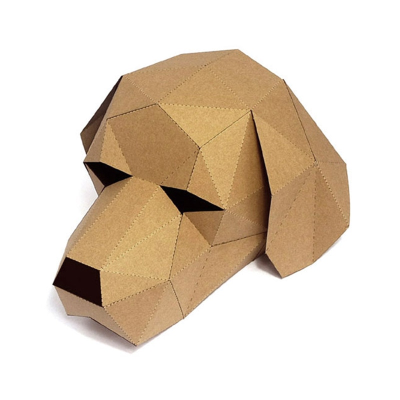 Mascarilla de papel moldeado de Origami, máscara facial completa hecha a mano, creativa, divertida, para fiestas de baile, accesorios de cámara, Juguetes: ZMM02