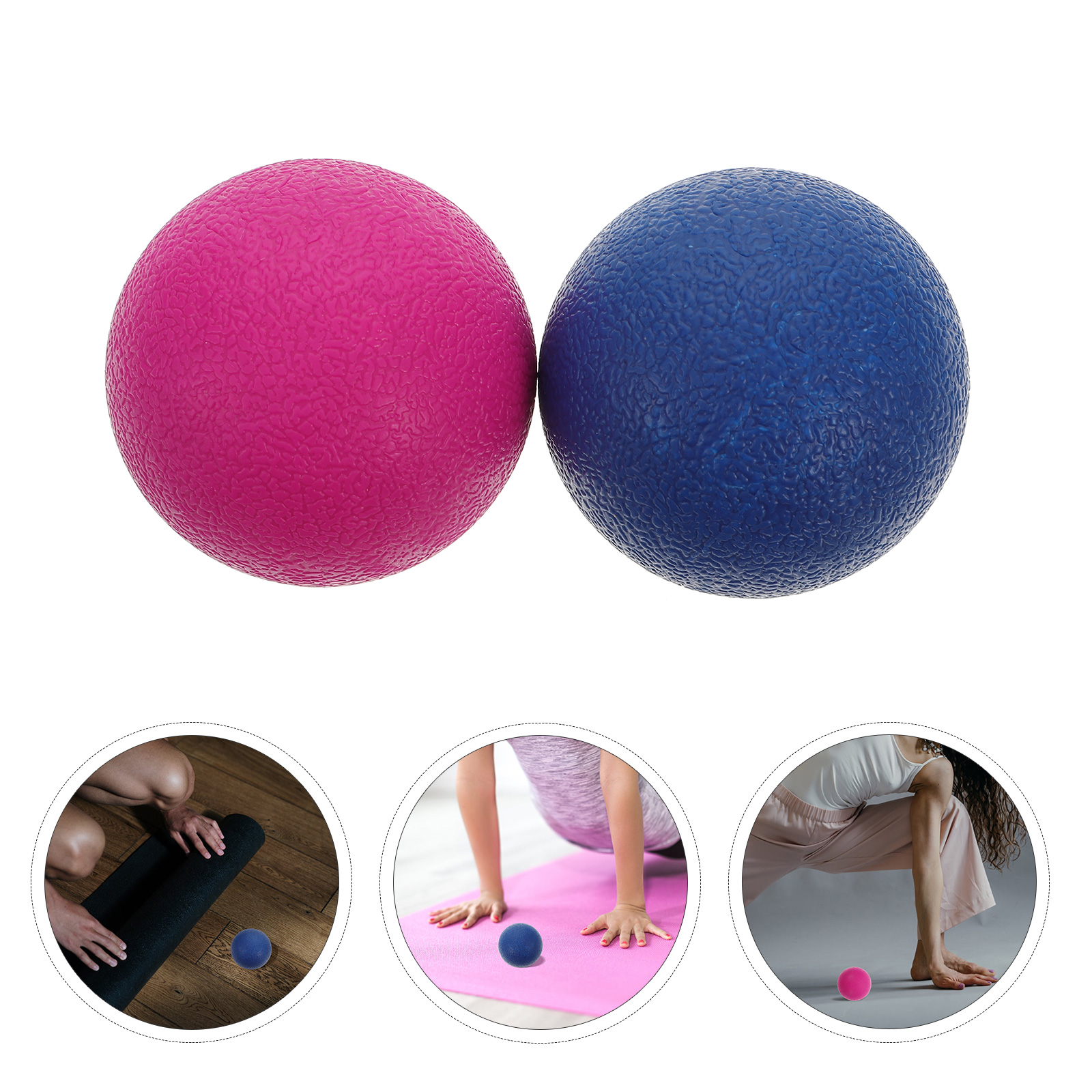 2pcs Balls Yoga Therapy Balls Physical Therapy Balls (Blue)