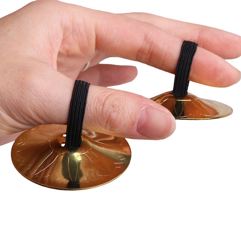 1 Pair (2pcs) Women Belly Dance Accessories Copper Finger Cymbals Belly Dance Zills Egypt Tribal Belly Dance Props