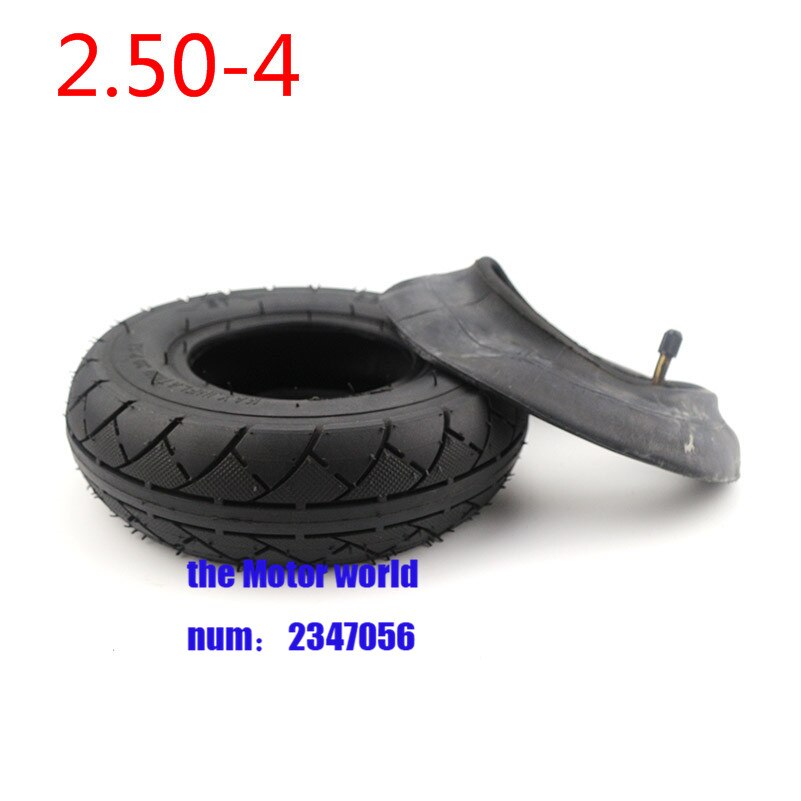 2.50-4 Tire and Inner Tube 2.50-4" Pneumatic (Air Filled) Hand Truck/Utility Cart Gas & Electric Scooter Bike