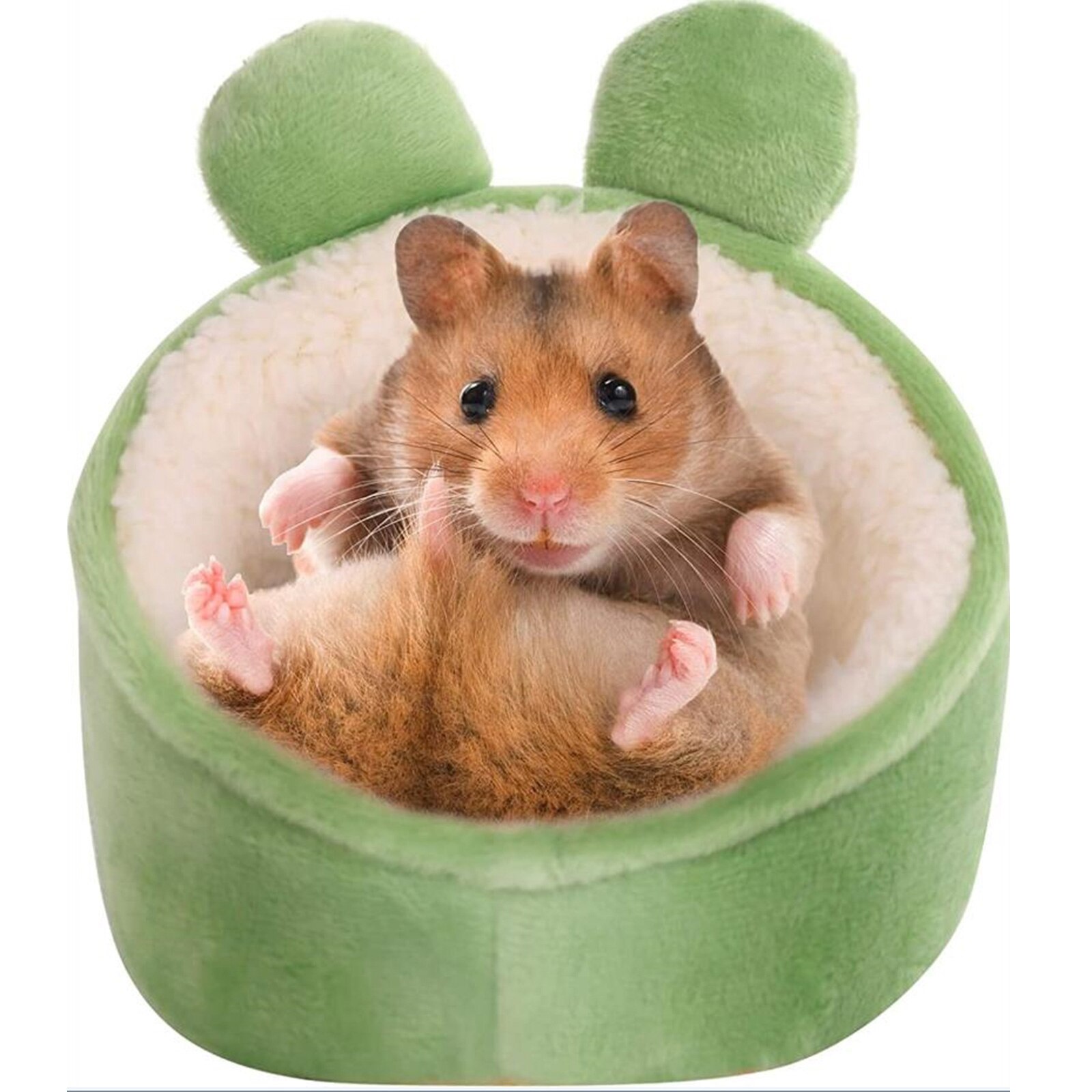 Leuke Spons Hamster Huis, Eekhoorn Antislip Nest Met Mat, Kleine Dier Warm Bed Voor Winter