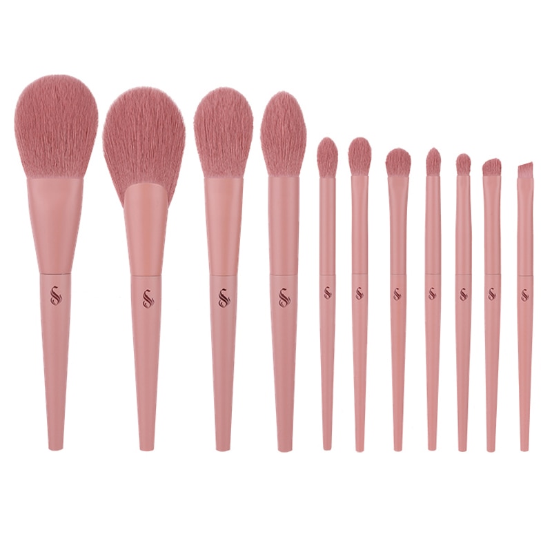 Make-up kwastenset, gezichtspoeder, oogschaduw, blending wenkbrauwkwast, zachte maïs synthetische vezel make-up kwastenset