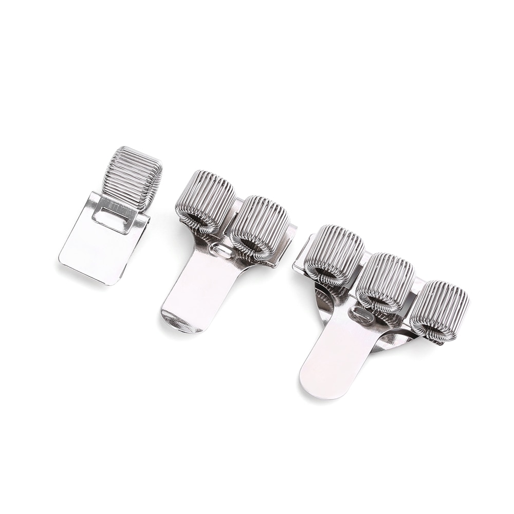 1Pc Single/Double/Triple Hole Metal Pen Clips Spring Pen Holder With Pocket Doctors Elastic Loop Nurse Uniform Pen Holders