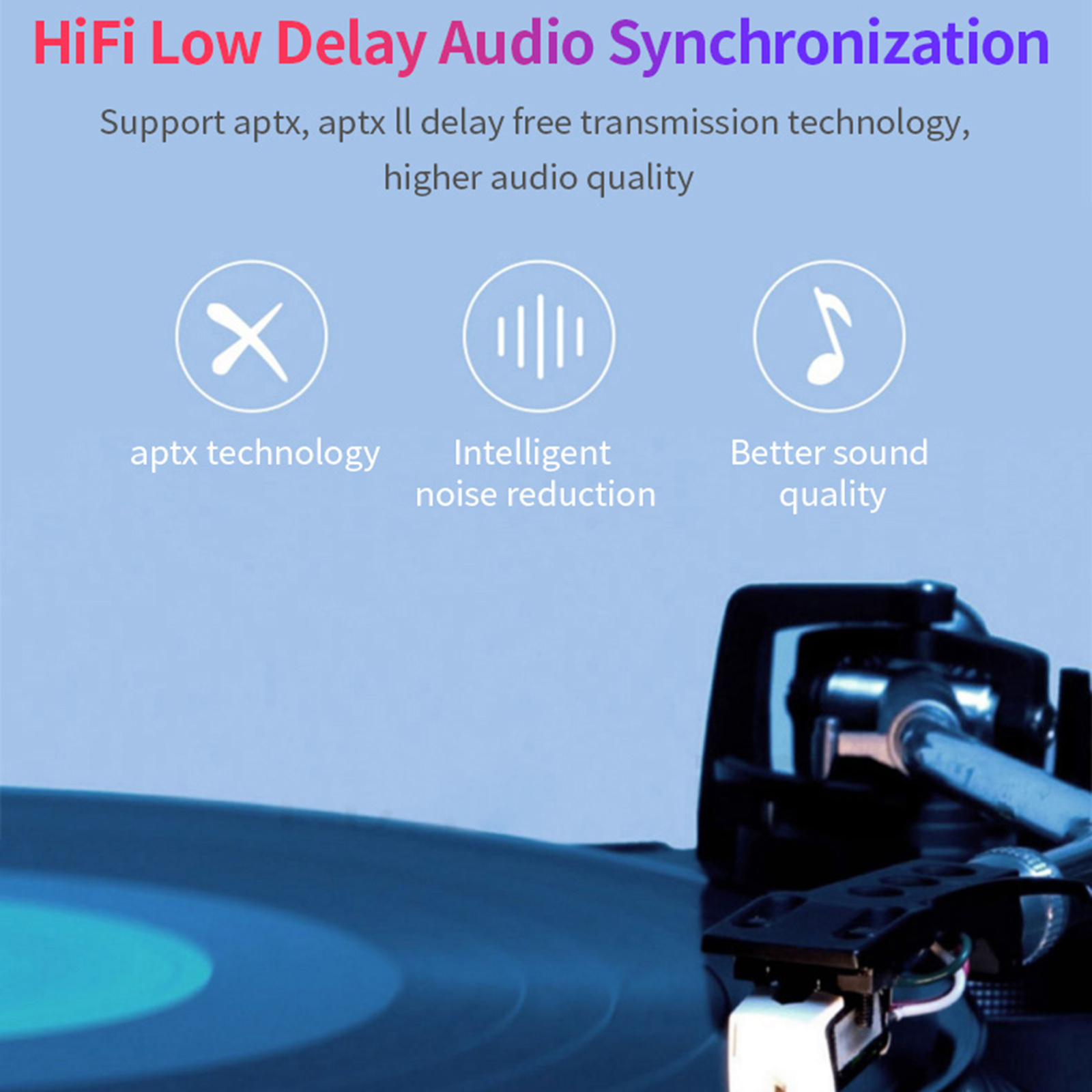 USB Bluetooth Audio Adapter For PC TV BT5.2 Audio Transmitter Adapter With External Antenna Supports Two Headphone Connection