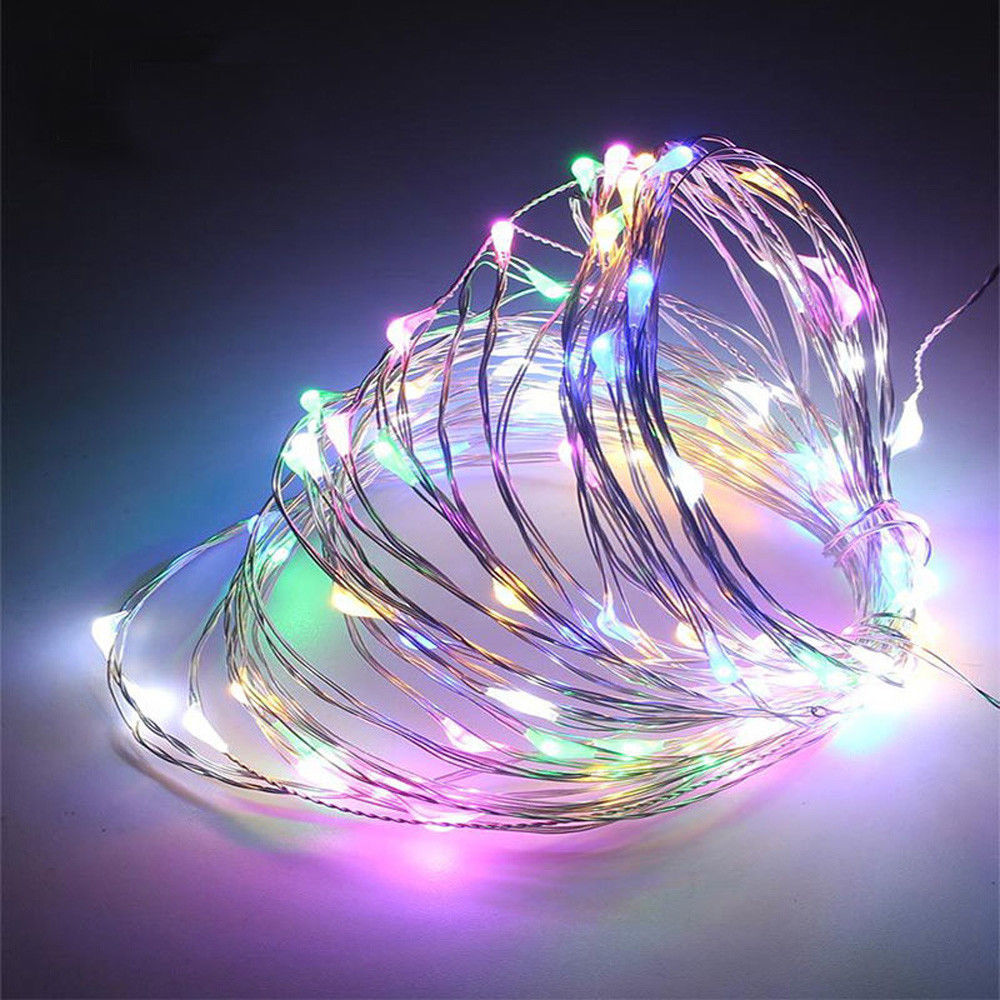 Gebühr Lichter Batterie Betrieben LED Lichterketten Fernbedienung Timer funkeln Schnur Lichter 8 Modi 5m 10m Glühwürmchen lichter
