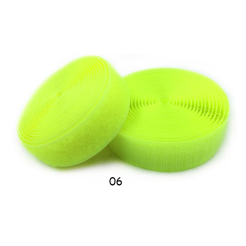 20mm 2 meter par farverige velcro-klæbende klistermærker med krog og løkke farvetape kabelbindere sytilbehør: 2 meter 06