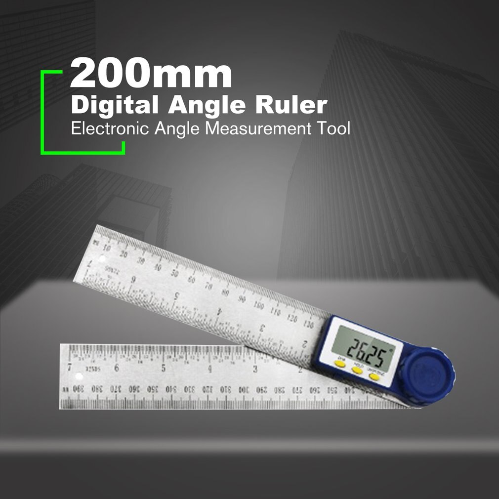 200mm Digital Angle Ruler Protractor Angle Finder Stainless Steel Inclinometer Goniometer Electronic Angle Measurement Tool