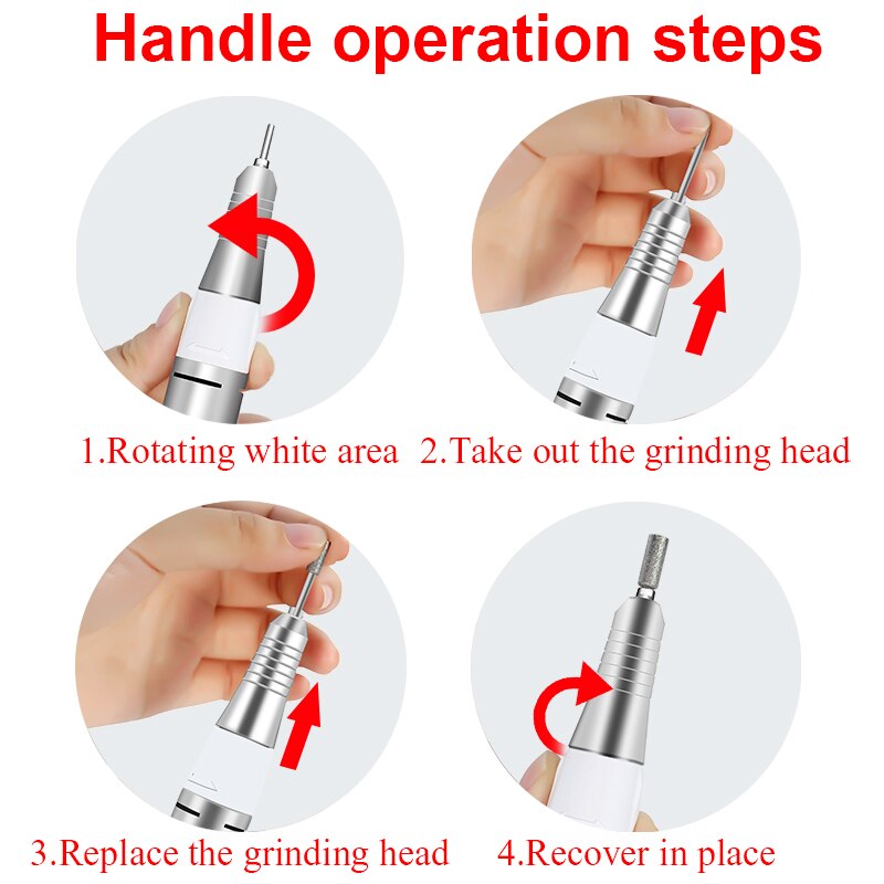 35000/20000RPM Machine Nail Drill Machine For Manicure Pedicure Nail Art Equipment Electric Nail File Nail Drill Bit Tool