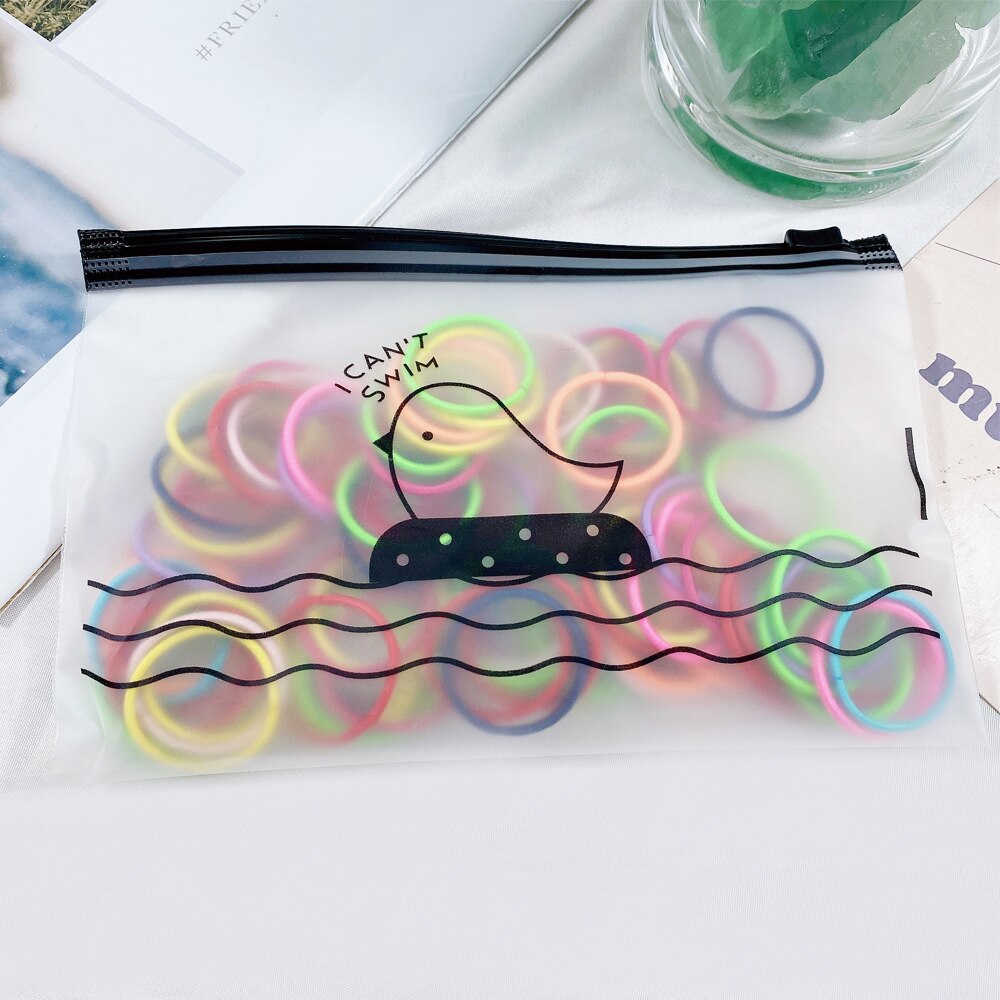 100 Pcs Mooie Kinderen Hoofdbanden Mini Haarbanden Voor Meisjes Elastische Rubberen Band Haar Scrunchy Baby Meisjes Gum Hair Accessoires: DBWQ8