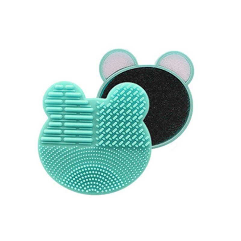 1 Set Makeup Brush Cleaner Kit Double Side with Cosmetic Brush Cleaning Box and Instantly Dry Color Removal Sponge: C3