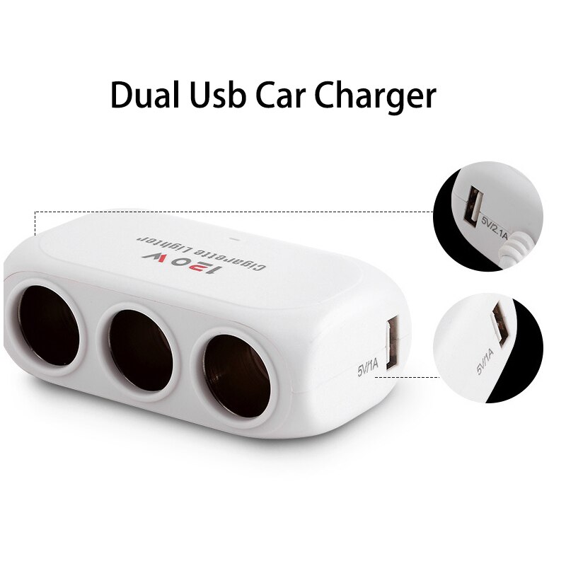 Dual Usb Car Charger Auto Power Adapter Accessoires 12V Splitter Auto Usb-poort Voertuig Power Splitter Voor Auto