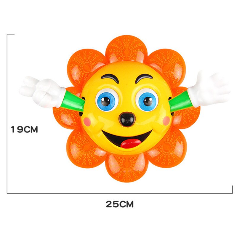 Elektrisk musikbelysning solros universal led ljus färgglad 360 graders rotation leksak blomma barn