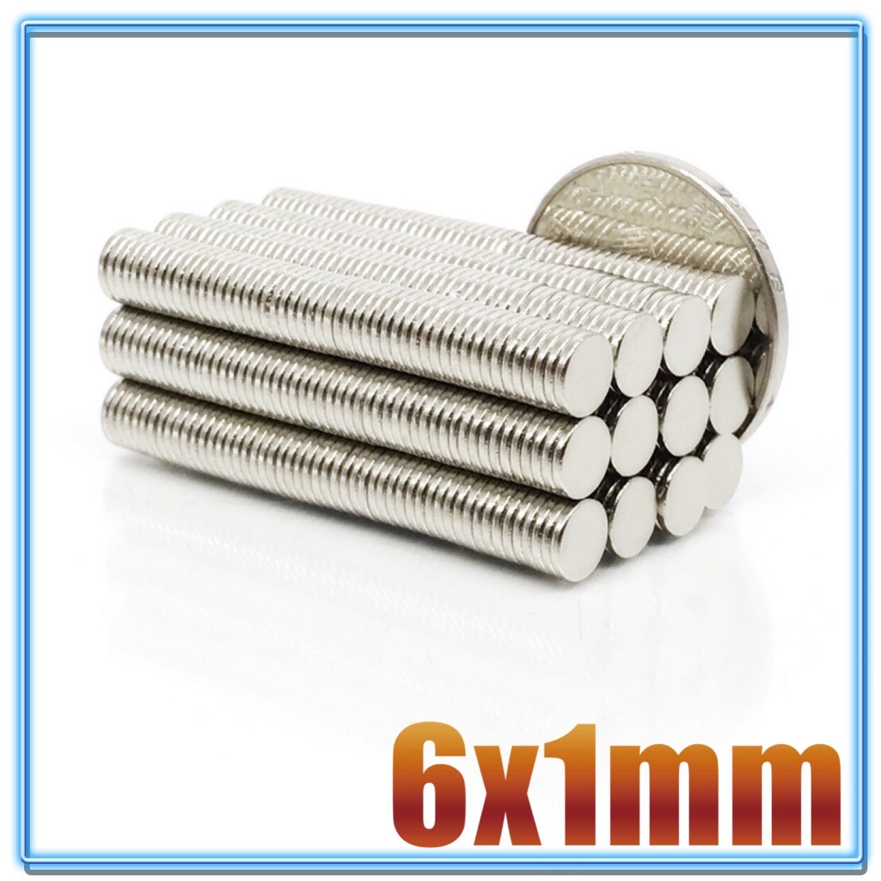 20 ~ 5000 stk 6 x 1 mm tynde neodym stærke magneter 6mm x 1mm permanente små runde magneter 6 x 1mm kraftige magnetiske magneter 6*1 mm n35