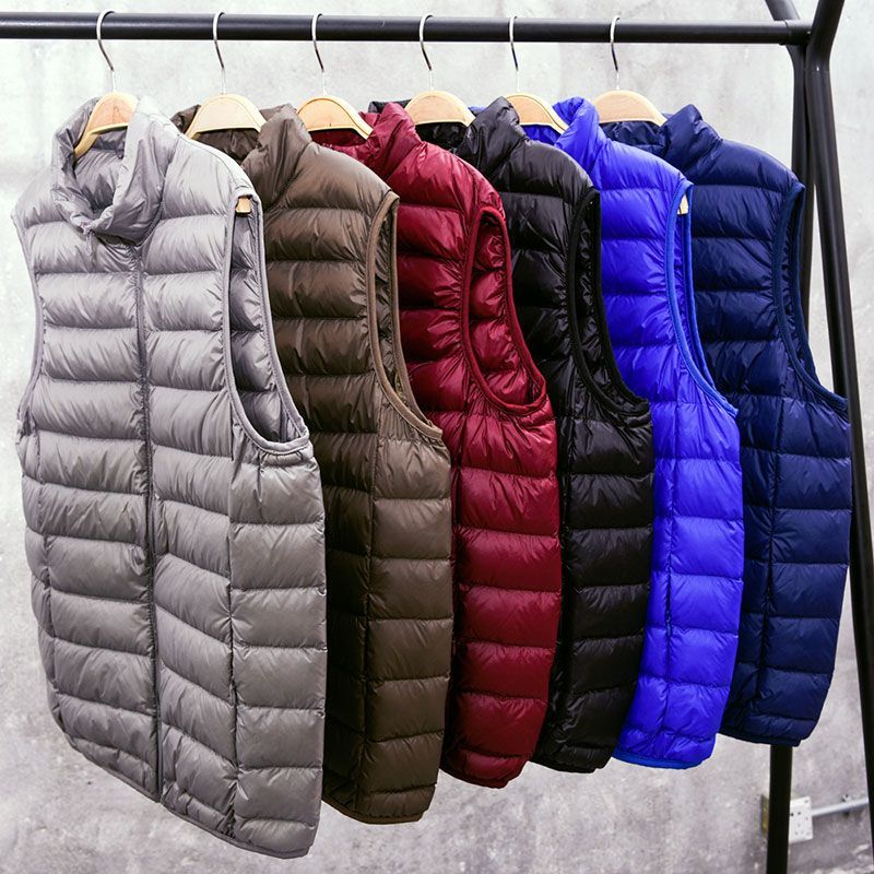 Jas Ultralicht mouwloos puffervestjack Ultradun warm lichtgewicht donsjack Vest Winter herenvestjassen