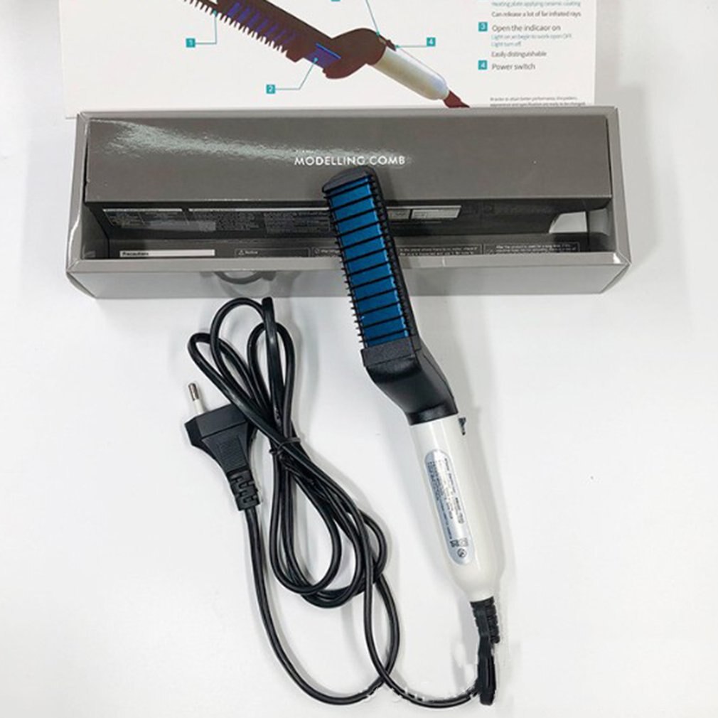 Man Styling Combs Straight Hair Comb Quick Beard Styler Comb Straightening Curly Hair Comb Ceramic Ion Heating