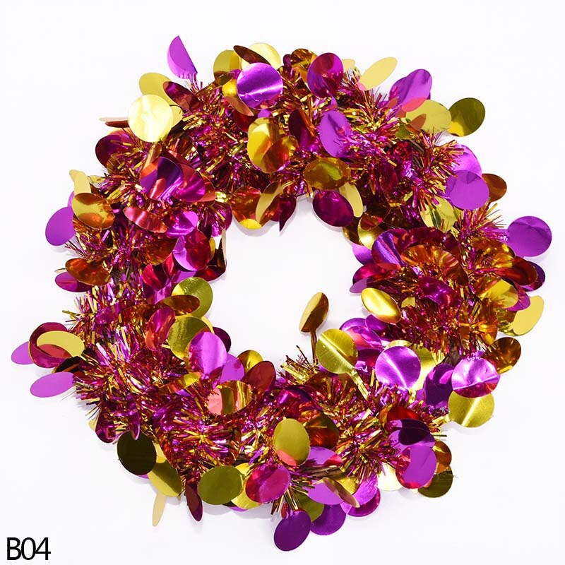 2M Colorful Fringed Sequins Garland Bar Christmas Tree Streamers Decoration Party Supplies Wedding Festival Birthday Decorations: B04