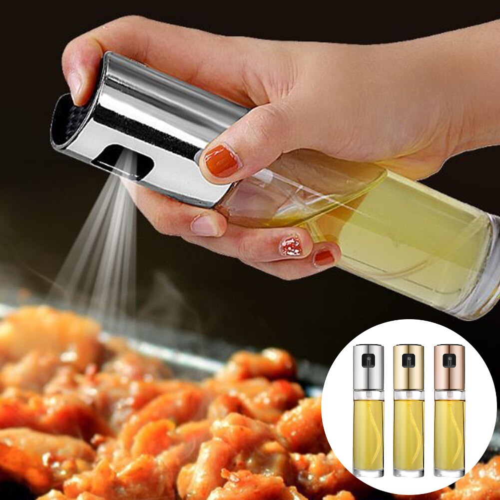 Koken Olie Spray Pomp Fles Glazen Olie Pot Lekvrije Druppels Spuit Olie Dispenser Kruiden Ketel Bbq Keuken Koken gereedschap
