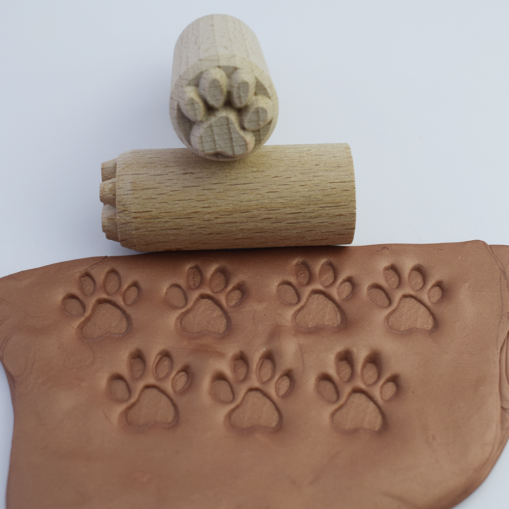Más sellos de patrón para arcilla, bonita flor, hoja, textura Animal, sello en relieve, bloque de madera, sellos de cerámica, herramienta de arcilla polimérica de cerámica