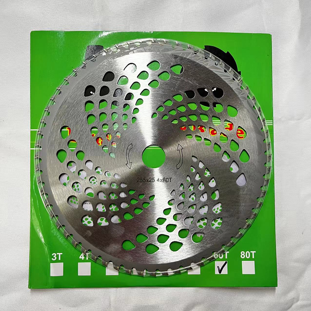 40T/60T/80T 10 Inch Carbide Tipped Alloy Brush Cutter Saw Blade Lawn Mower Grass Trimmer Garden Tool Replacement Cutting Disc