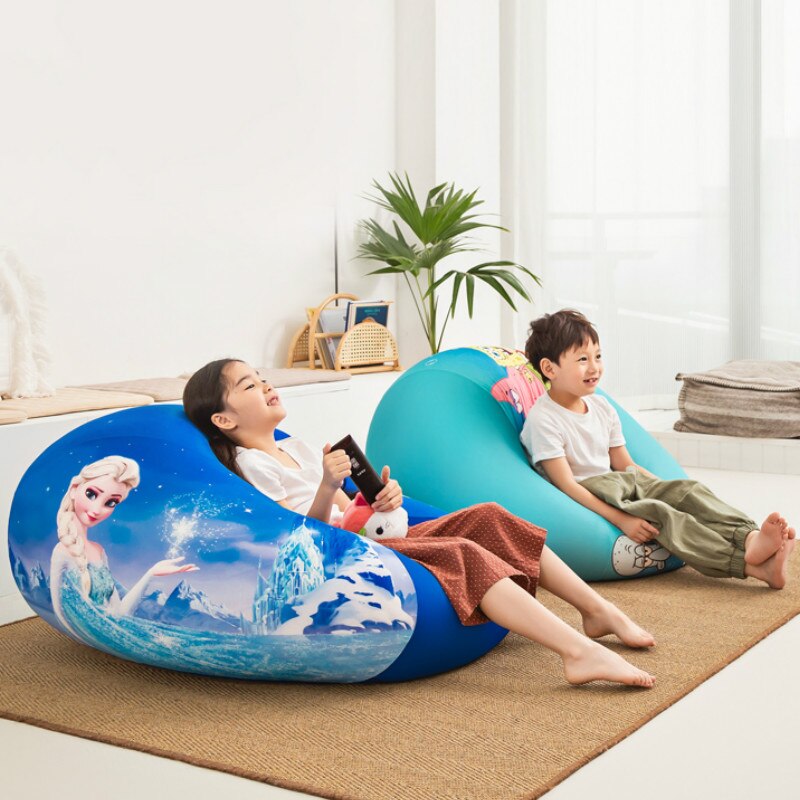 Volwassenen Kinderen Zachte Bean Bag Stoel Cover Geen Filler Kinderen Cartoon Floor Seat Tatami Slaapbank Bladerdeeg Poef Couch Ei stoel Poef