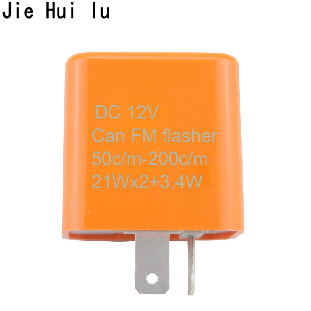 Motorcycle 2 Pin LED Flasher Relay 12V Adjustable Frequency of Turn Signals Blinker Indicator Relays Motorcycle Accessories: Orange