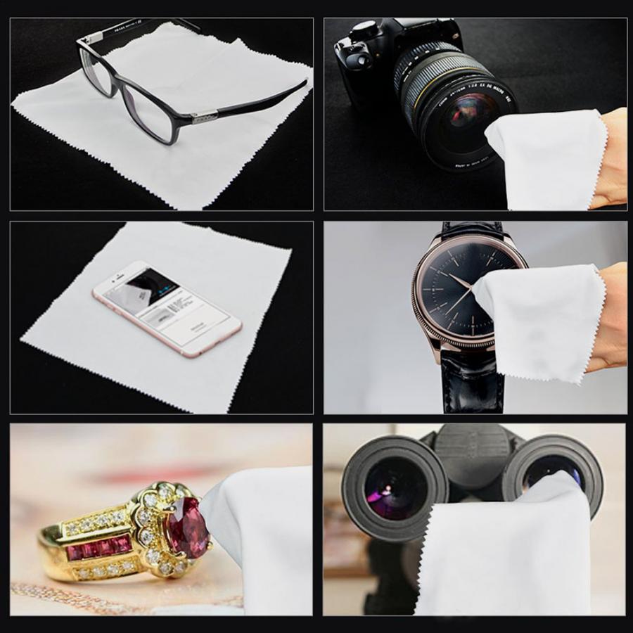 Panos macios cinzentos da limpeza de microfibra de magicfiber do jogo da limpeza da câmera para a limpeza do sensor das telas da tabuleta do telefone celular dos vidros