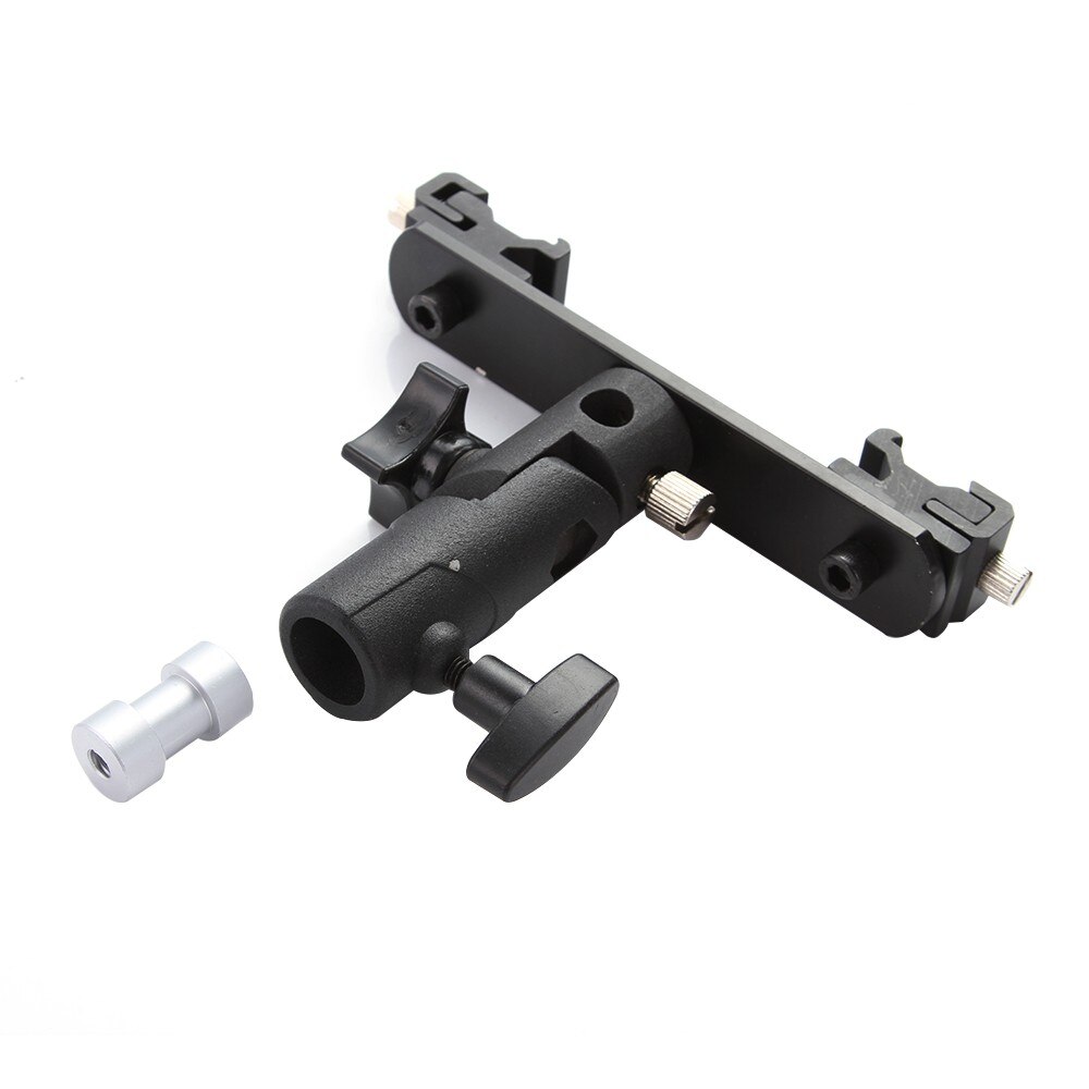 double cold shoe mount 180 ° swivel joint flashlight holder E type lights mount bracket Reflective soft light umbrella adapter